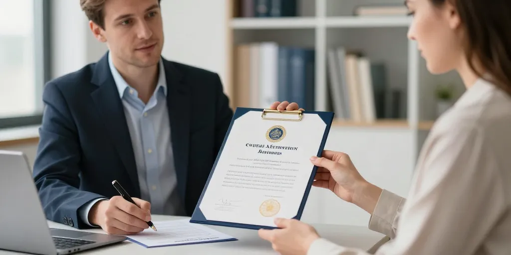 certificat du dépositaire