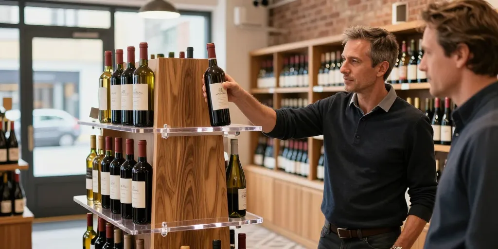 Presentoir bouteille de vin : le bois ou l’acrylique pour cavistes
